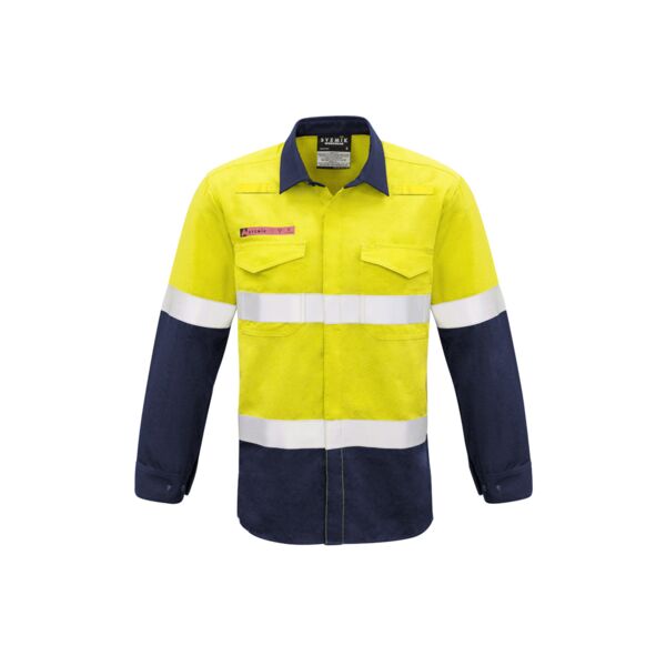 Mens Red Flame Hi Vis Shirt - Hoop Taped Thumbnail