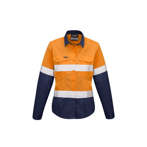 Womens Rugged Cooling Hi Vis Taped Long Sleeve Shirt Thumbnail