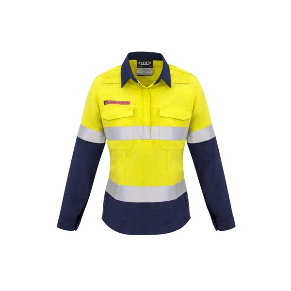 Womens FR Closed Front Hooped Taped Spliced Shirt Thumbnail