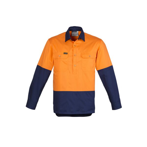 Mens Closed Front Long Sleeve Shirt Thumbnail