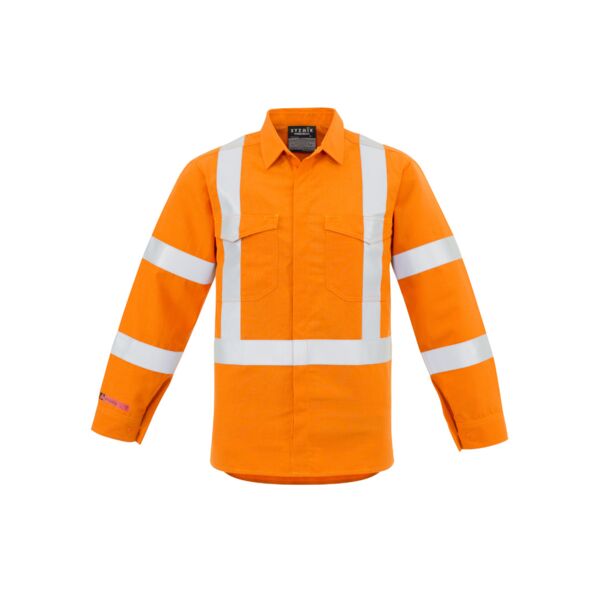 Mens Red Flame Hi Vis X Back Shirt Thumbnail