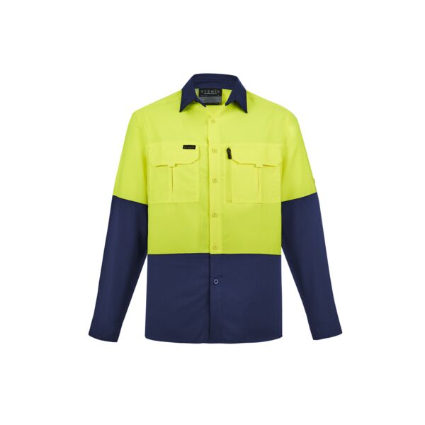 Mens Hi Vis Outdoor Long Sleeve Shirt Thumbnail
