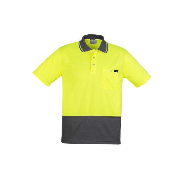 Mens Hi Vis Comfort Back Short Sleeve Polo Thumbnail