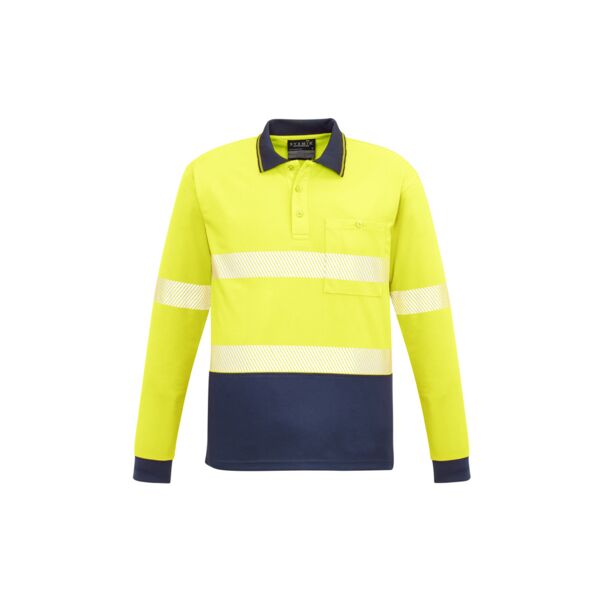 Unisex Hi Vis Segmented Tape Long Sleeve Polo Thumbnail