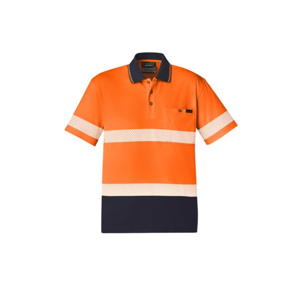 Unisex Hi Vis Segmented Tape Short Sleeve Polo Thumbnail
