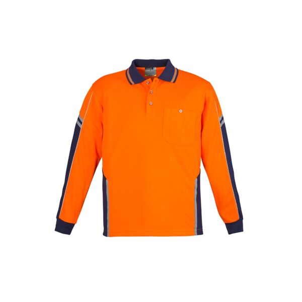 Mens Hi Vis Squad Long Sleeve Polo Thumbnail
