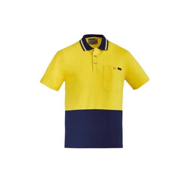 Mens Hi Vis Cotton Short Sleeve Polo Thumbnail