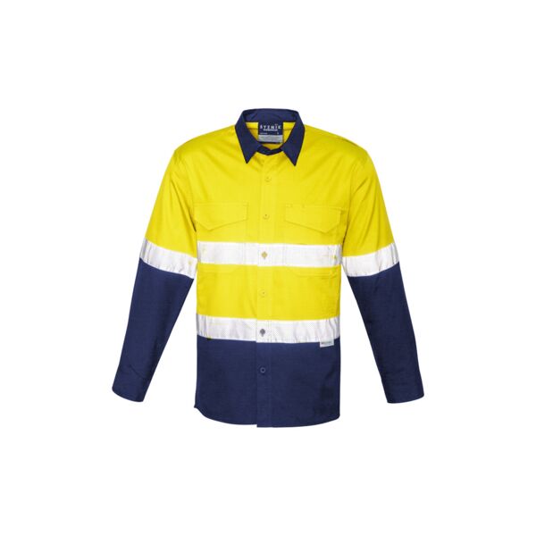 Mens Rugged Cooling Hi Vis Taped Long Sleeve Shirt Thumbnail