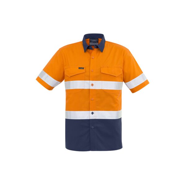 Mens Rugged Cooling Hi Vis Taped Short Sleeve Shirt Thumbnail