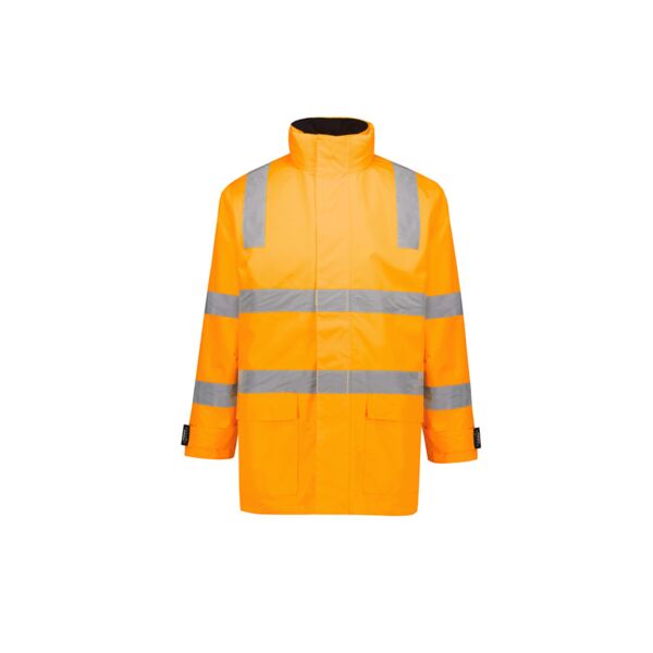 Unisex Hi Vis VIC Rail 4 In 1 Waterproof Jacket Thumbnail