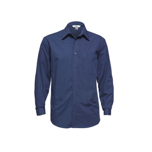 Mens Micro Check Long Sleeve Shirt Thumbnail