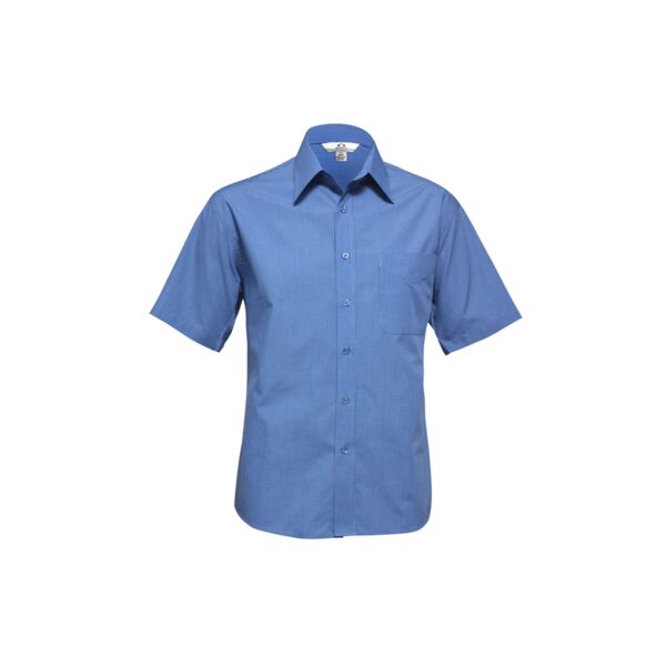 Mens Micro Check Short Sleeve Shirt Thumbnail