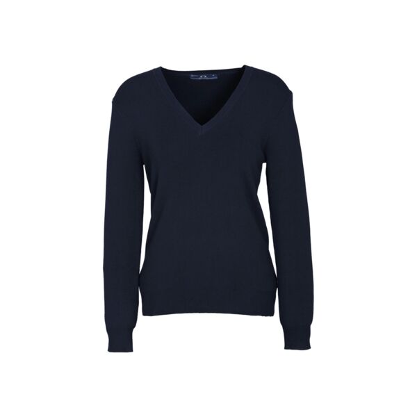 Womens V-Neck Knit Pullover Thumbnail